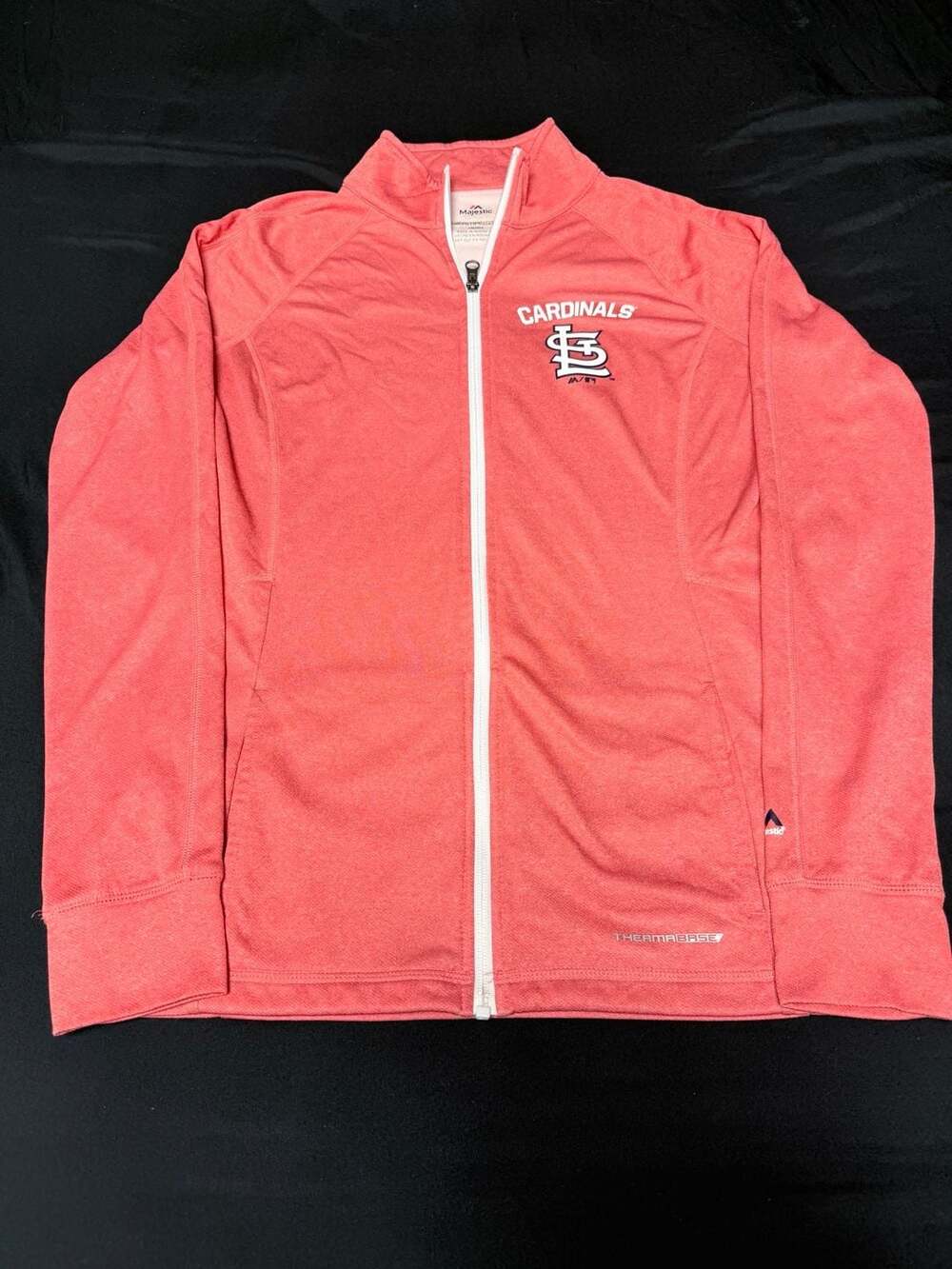 Majestic St. Louis Cardinals Therma Base Women's Red Full Zip Jacket Size L